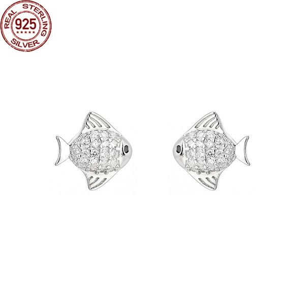 japanese and korean fashion charm earrings s925 sterling silver micro set zircon cute small fish as a gift from female stude, Golden
japanese and korean fashion charm earrings s925 sterling silver micro set zircon cute small fish as a gift from female stude, Golden
