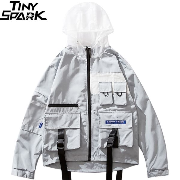 men jacket windbreaker hip hop streetwear harajuku hood jacket buckle ribbon multi pocket 2019 autumn zipper track jacket hoodie t200603, Black;brown
men jacket windbreaker hip hop streetwear harajuku hood jacket buckle ribbon multi pocket 2019 autumn zipper track jacket hoodie t200603, Black;brown