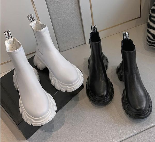2022 designer women thick sole chelsea boots women's short boot retro fashion all-match leather new elastic 6cm platform ladies martin, Black
2022 designer women thick sole chelsea boots women's short boot retro fashion all-match leather new elastic 6cm platform ladies martin, Black