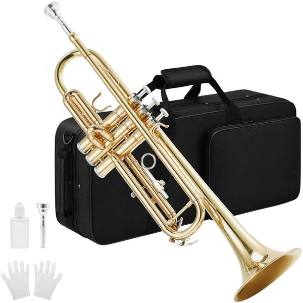 gold trumpet brass standard bb trumpet set for student beginner with hard case gloves 7 c mouthpiece
gold trumpet brass standard bb trumpet set for student beginner with hard case gloves 7 c mouthpiece