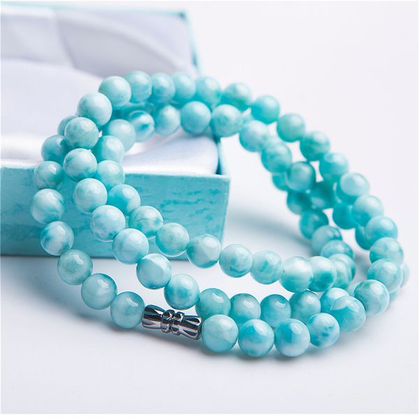natural blue larimar water pattern necklace woman men larimar pendant gemstone natural larimar beads necklace 6.5mm aaaaaa, Silver
natural blue larimar water pattern necklace woman men larimar pendant gemstone natural larimar beads necklace 6.5mm aaaaaa, Silver