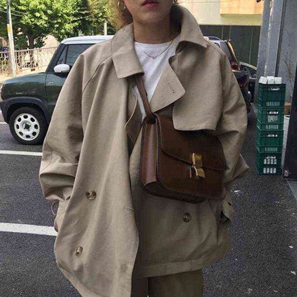 women's trench coats coat women autumn retro french british style plain lapel double-breasted loose tie casual long-sleeved windbreaker, Tan;black
women's trench coats coat women autumn retro french british style plain lapel double-breasted loose tie casual long-sleeved windbreaker, Tan;black