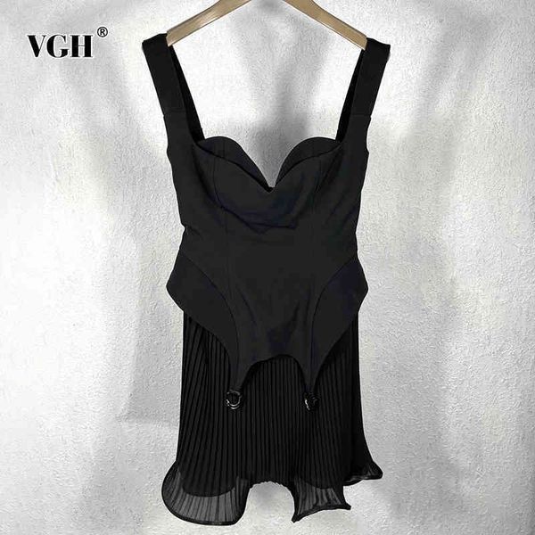 patchwork metal button dress for women square collar sleeveless high waist ruched slim dresses female fashion 210507, Black;gray
patchwork metal button dress for women square collar sleeveless high waist ruched slim dresses female fashion 210507, Black;gray