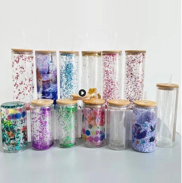 stock 12oz 16oz 20oz double wall sublimation glass can snow globe tumbler beer frosted drinking glasses with bamboo lid and reusable straw c
stock 12oz 16oz 20oz double wall sublimation glass can snow globe tumbler beer frosted drinking glasses with bamboo lid and reusable straw c