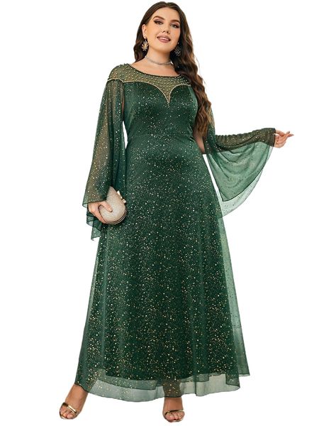 plus beaded detail contrast mesh cloak sleeve bridesmaid dress e7cw#, Black
plus beaded detail contrast mesh cloak sleeve bridesmaid dress e7cw#, Black