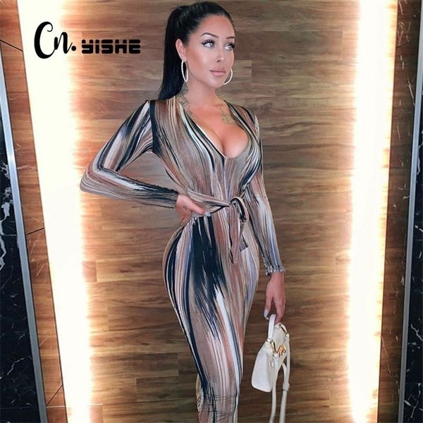 cnyishe stripe tie dye printed women dress long sleeve sheath with belt bandage e streetwear vestido robe 220402, Black;gray
cnyishe stripe tie dye printed women dress long sleeve sheath with belt bandage e streetwear vestido robe 220402, Black;gray