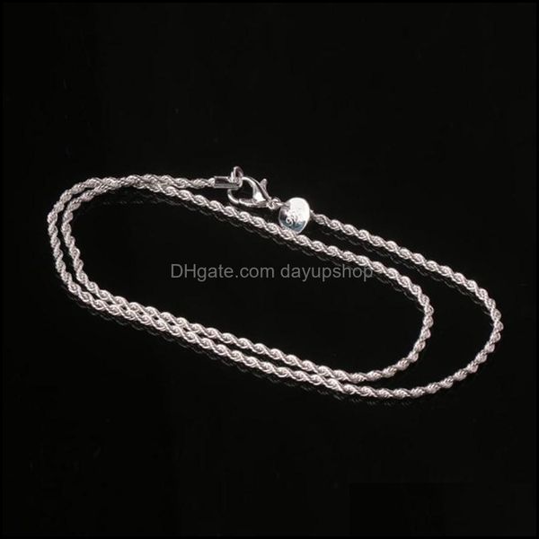 chains necklaces pendants jewelry 100pcs/lot classic necklace men 925 sterling sier 2mm width never fade rope thin chain c dhdpn, Silver
chains necklaces pendants jewelry 100pcs/lot classic necklace men 925 sterling sier 2mm width never fade rope thin chain c dhdpn, Silver