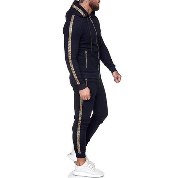 men's tracksuits autumn &winter jogger sports suit solid color hooded casual wear european and american personality cardigan sweater, Gray
men's tracksuits autumn &winter jogger sports suit solid color hooded casual wear european and american personality cardigan sweater, Gray