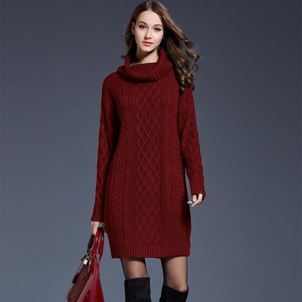 women fashion turtleneck thick sweater dresses casual knitted cotton autumn winter dress vestidos, Black;gray
women fashion turtleneck thick sweater dresses casual knitted cotton autumn winter dress vestidos, Black;gray