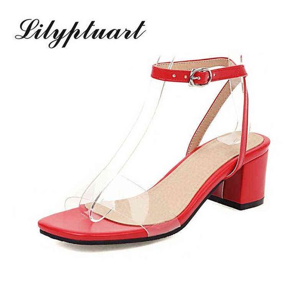 summer patent leather sandals thick heel large size 47 50 transparent strap open toe mid heel women's shoes 220315, Black
summer patent leather sandals thick heel large size 47 50 transparent strap open toe mid heel women's shoes 220315, Black