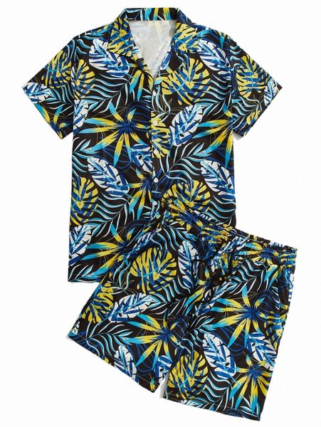 romwe guys tropical print shirt & shorts n5mb#, Gray
romwe guys tropical print shirt & shorts n5mb#, Gray