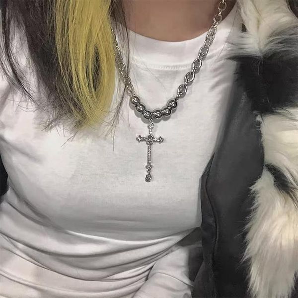 pendant necklaces hip hop rock metal crystal cross for women female fashion minimalist jewelry vintage cool necklace party, Silver
pendant necklaces hip hop rock metal crystal cross for women female fashion minimalist jewelry vintage cool necklace party, Silver