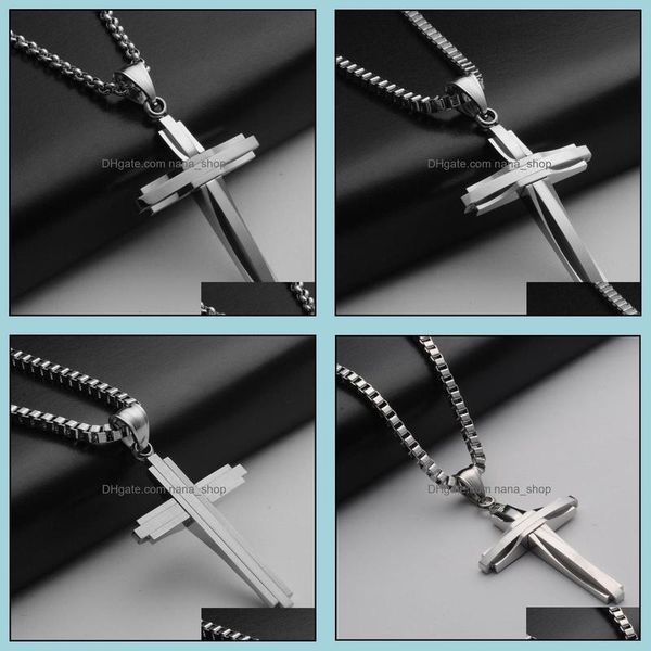 pendant necklaces pendants jewelry stainless steel chain necklace for men female us religious cross long choker homme hip hop accessories, Silver
pendant necklaces pendants jewelry stainless steel chain necklace for men female us religious cross long choker homme hip hop accessories, Silver