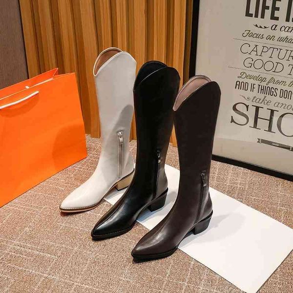 cowboy boots western boots, women's korean version, knee length thin, thick heel, high tube, autumn and winter pointed middle tube knig, Black
cowboy boots western boots, women's korean version, knee length thin, thick heel, high tube, autumn and winter pointed middle tube knig, Black