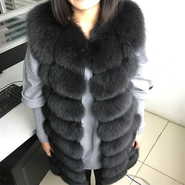 maomaokong 88cm long natural fur vest fashion sleeveless fur jacket coat warm female slim park jacket 201214, Black
maomaokong 88cm long natural fur vest fashion sleeveless fur jacket coat warm female slim park jacket 201214, Black