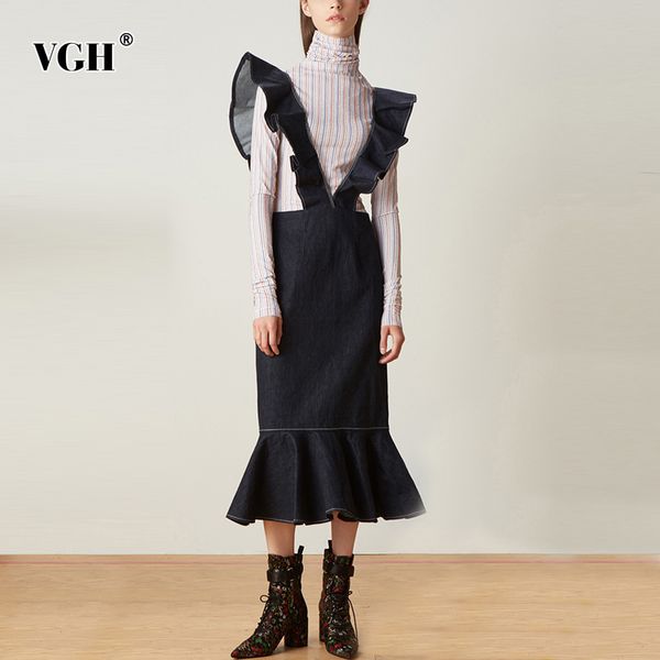 casual patchwork ruffle skirt for women high waist solid elegant straight skirts female fashionable clothing 210507, Black
casual patchwork ruffle skirt for women high waist solid elegant straight skirts female fashionable clothing 210507, Black