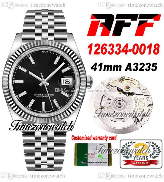 aff 41mm date cal a3235 automatic mens watch fluted bezel black stick dial 904l steel oystersteel bracelet with same serial card super editi, Slivery;brown
aff 41mm date cal a3235 automatic mens watch fluted bezel black stick dial 904l steel oystersteel bracelet with same serial card super editi, Slivery;brown