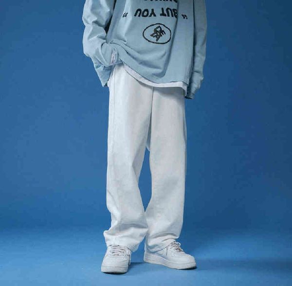 baggy high street denim trousers homme white original oversize jeans for men 2021 straight harem korean fashion streetwear pants t220726, Blue
baggy high street denim trousers homme white original oversize jeans for men 2021 straight harem korean fashion streetwear pants t220726, Blue
