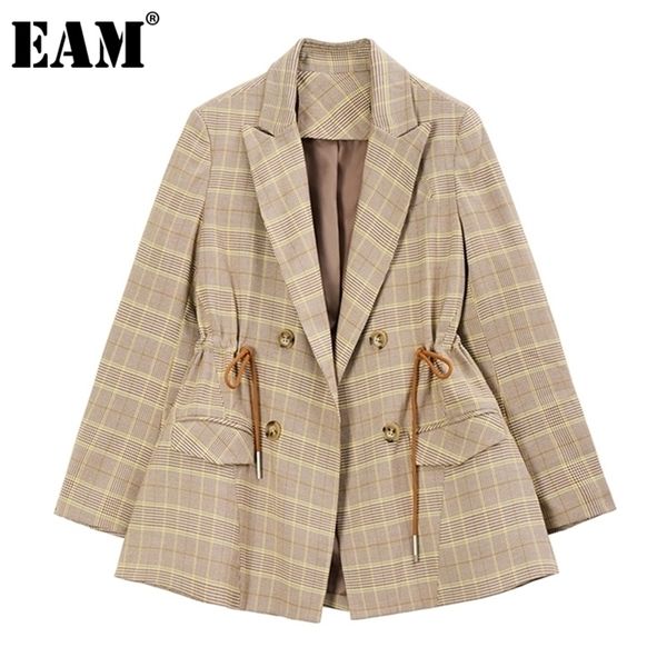 eam women big size drawstring plaid blazer lapel long sleeve loose fit jacket fashion spring autumn 1da721 y201026, White;black
eam women big size drawstring plaid blazer lapel long sleeve loose fit jacket fashion spring autumn 1da721 y201026, White;black