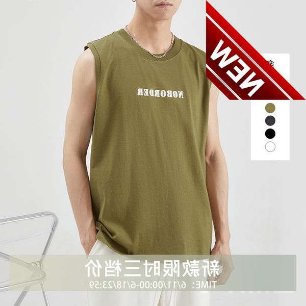 yizhi simple letter print sleeveless t-shirt 2022 summer loose cotton casual men's tank top, White;black
yizhi simple letter print sleeveless t-shirt 2022 summer loose cotton casual men's tank top, White;black