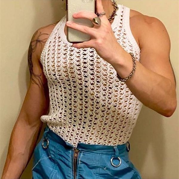 incerun tank hollow out transparent solid color streetwear oneck sleeveless vests men party niglub 220614, White;black
incerun tank hollow out transparent solid color streetwear oneck sleeveless vests men party niglub 220614, White;black