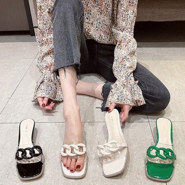 crystal thick heel sandals for women to wear out summer 2022 fairy style versatile middle fashion transparent one-and-a-half flip flops, Black
crystal thick heel sandals for women to wear out summer 2022 fairy style versatile middle fashion transparent one-and-a-half flip flops, Black
