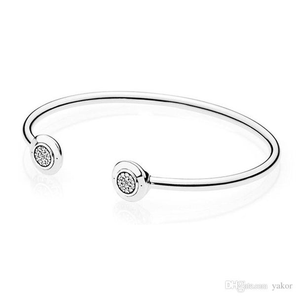 new fashion cz diamond disc open bangle bracelet set original box set for pandora 925 sterling silver cuff bracelets for women254v, White
new fashion cz diamond disc open bangle bracelet set original box set for pandora 925 sterling silver cuff bracelets for women254v, White
