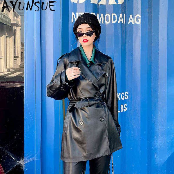 ayunsue new autumn women genuine leather coat winter ladies clothing sheepskin coat trenchcoats korean fashion monteau femme j220727, Black
ayunsue new autumn women genuine leather coat winter ladies clothing sheepskin coat trenchcoats korean fashion monteau femme j220727, Black