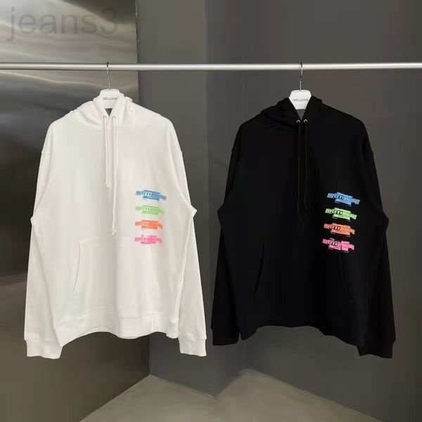 women's hoodies & sweatshirts designer we11done2022 early autumn new rainbow letter bullet screen back printed sweater loose casual hoo, Black
women's hoodies & sweatshirts designer we11done2022 early autumn new rainbow letter bullet screen back printed sweater loose casual hoo, Black