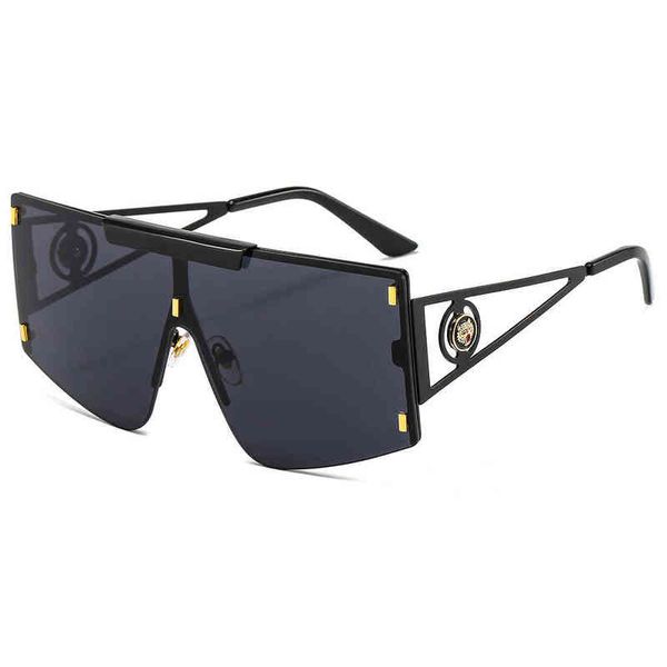 new one piece large frame men's and women's windproof metal sunglasses personalized tiger brand designer luxury fashion sun glasse, White;black
new one piece large frame men's and women's windproof metal sunglasses personalized tiger brand designer luxury fashion sun glasse, White;black