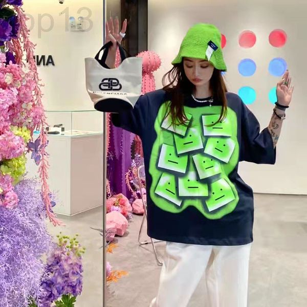 women's t-shirt designer 2022 early spring new fashion brand design sense smiling face printed t-shirt women's loose versatile sho, White
women's t-shirt designer 2022 early spring new fashion brand design sense smiling face printed t-shirt women's loose versatile sho, White