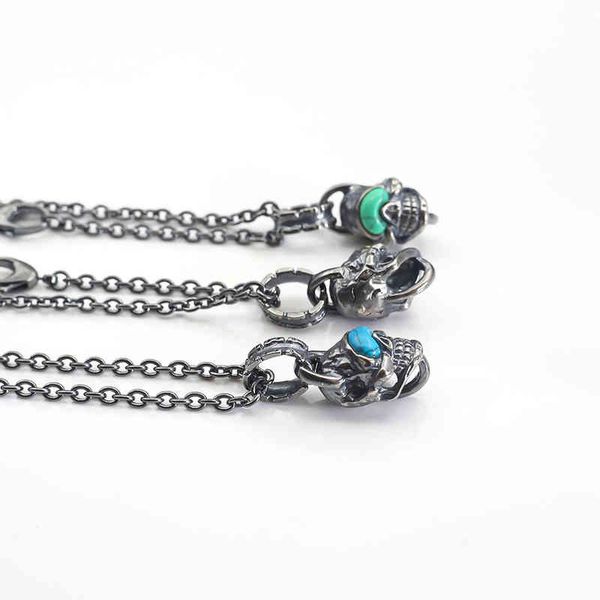 chaopai thai silver enamel skull necklace used dyed black fashionable popular necklace for men and women
chaopai thai silver enamel skull necklace used dyed black fashionable popular necklace for men and women