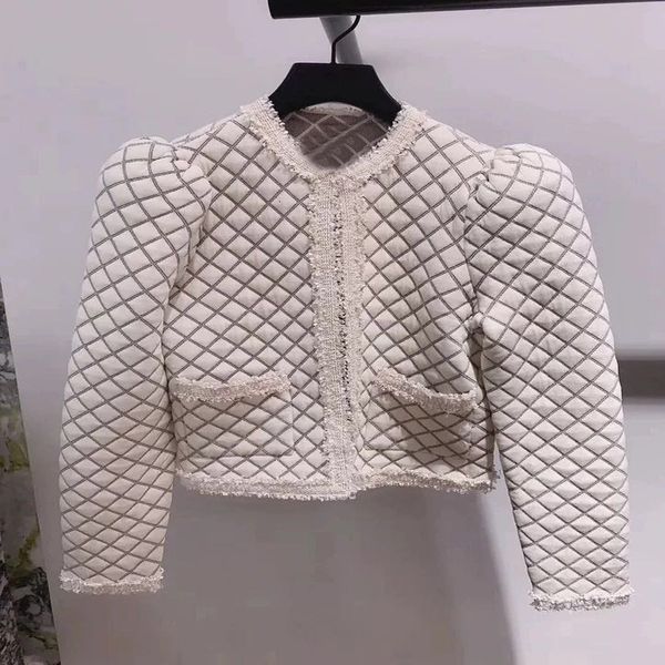 women's jackets fadan style in autumn and winter small fragrance diamond grid modified cardigan coat female, Black;brown
women's jackets fadan style in autumn and winter small fragrance diamond grid modified cardigan coat female, Black;brown