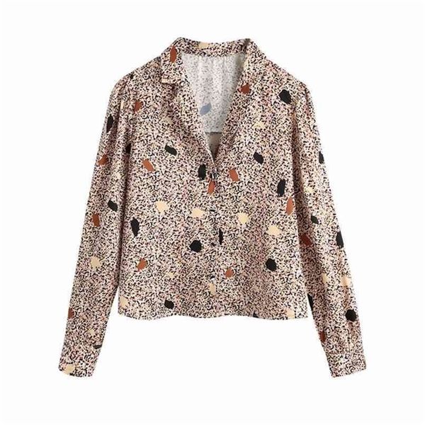 crop print shirt women lapel collar long sleeve chic graffiti dot vintage short feminine blouse summer 210524, White
crop print shirt women lapel collar long sleeve chic graffiti dot vintage short feminine blouse summer 210524, White