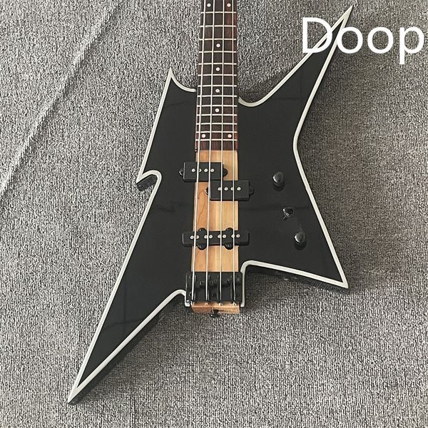in stock shaped lightning bolt shape 4 string electric bass guitar black body white trim guitars guitarra
in stock shaped lightning bolt shape 4 string electric bass guitar black body white trim guitars guitarra