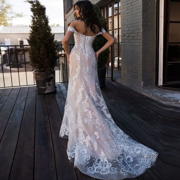 mermaid wedding dress 2022 lace appliques backless off the shoulder lace up bridal gown elegant beach robe mariage femme, White
mermaid wedding dress 2022 lace appliques backless off the shoulder lace up bridal gown elegant beach robe mariage femme, White