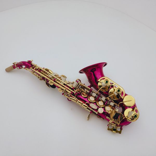 new high-quality small curved soprano saxophone b-key shell keys red body brass professional musical instrument with case
new high-quality small curved soprano saxophone b-key shell keys red body brass professional musical instrument with case