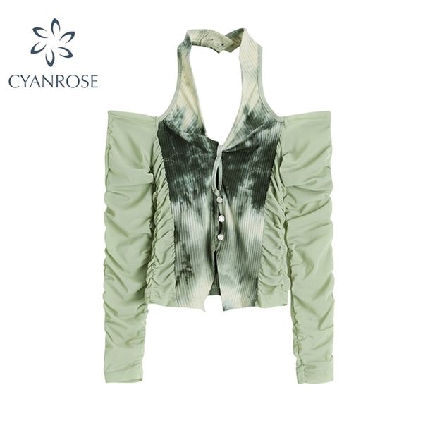 autumn vintage gauze hollow v-neck off-shoulder green tie dyed e-girl crop women's party club t-shirt female 220427, White
autumn vintage gauze hollow v-neck off-shoulder green tie dyed e-girl crop women's party club t-shirt female 220427, White