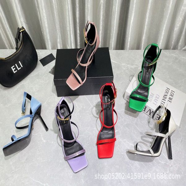 sandals summer fanjia high-heeled sandals silk square head one-sided belt thin heel fashionable women's shoes, Black
sandals summer fanjia high-heeled sandals silk square head one-sided belt thin heel fashionable women's shoes, Black