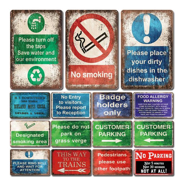 vintage no smoking metal plaque tin sign retro office man cave decor plates shabby chic farm home wall decoration accessories
vintage no smoking metal plaque tin sign retro office man cave decor plates shabby chic farm home wall decoration accessories