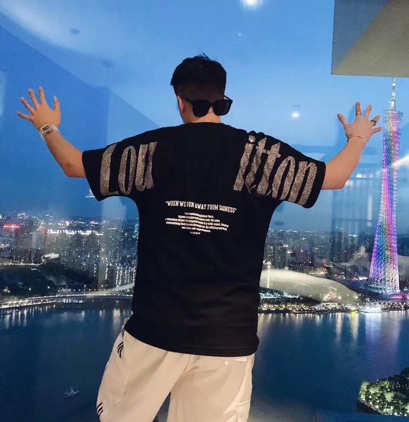 men designer t shirt man mens tshirt summer tee tshirts drilling technology advanced fabric sportswear street clothes, White;black
men designer t shirt man mens tshirt summer tee tshirts drilling technology advanced fabric sportswear street clothes, White;black