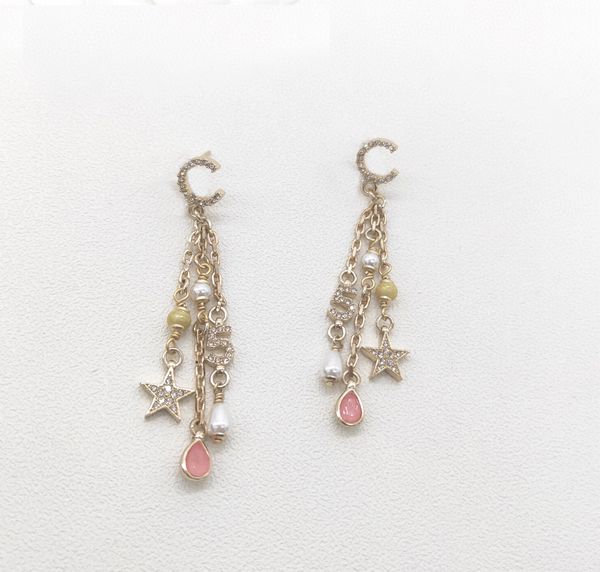 2022 charm drop earring with pink green white color beads tassel design for women wedding jewelry gift have box stamp ps7839, Golden
2022 charm drop earring with pink green white color beads tassel design for women wedding jewelry gift have box stamp ps7839, Golden