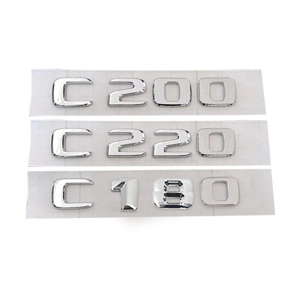 for mercedes c-class c180 c200 c220 3d car trunk emblem badge chrome letters car model refitting badge sticker emblems
for mercedes c-class c180 c200 c220 3d car trunk emblem badge chrome letters car model refitting badge sticker emblems
