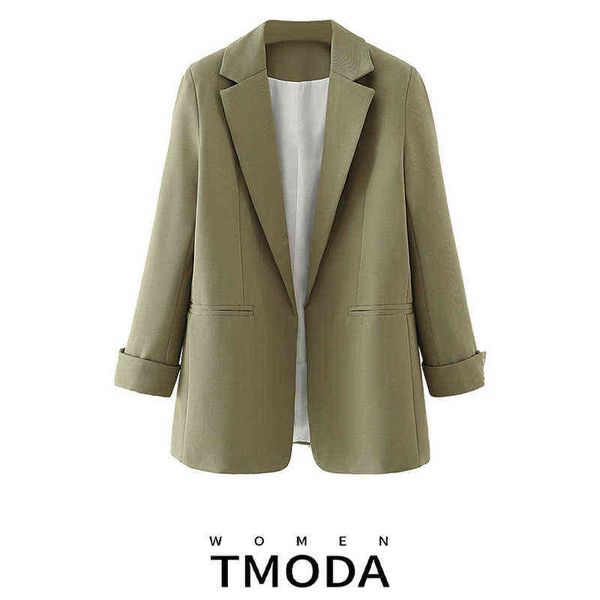 suit tmoda395 2022 women fashion office wear solid green blazers jacket vintage, White;black
suit tmoda395 2022 women fashion office wear solid green blazers jacket vintage, White;black