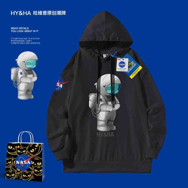 2022 spring and autumn new trend men's clothing fashion brand nasa loose hoodie long sleeve t-shirt, Black
2022 spring and autumn new trend men's clothing fashion brand nasa loose hoodie long sleeve t-shirt, Black