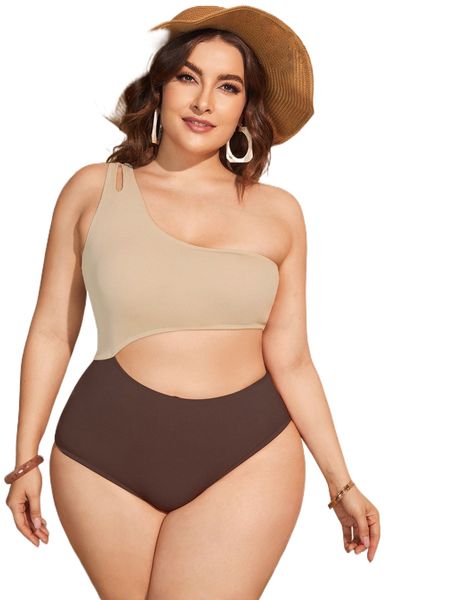 plus colorblock cut-out one piece swimsuit 72qp#, White;black
plus colorblock cut-out one piece swimsuit 72qp#, White;black