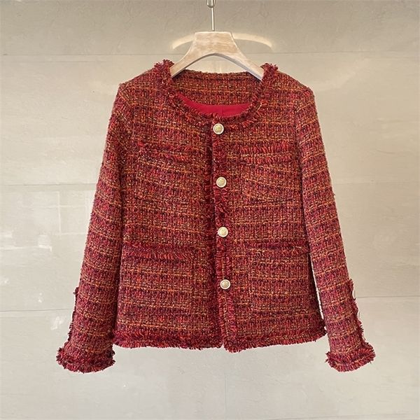 runway fall winter woolen tweed jacket women luxury sweet tassel coats outerwear female casacos 220817, Black;brown
runway fall winter woolen tweed jacket women luxury sweet tassel coats outerwear female casacos 220817, Black;brown