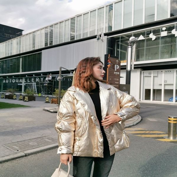 winter jacket women solid color stand collar down coat loose parkas korean female jackets y201026, Black
winter jacket women solid color stand collar down coat loose parkas korean female jackets y201026, Black