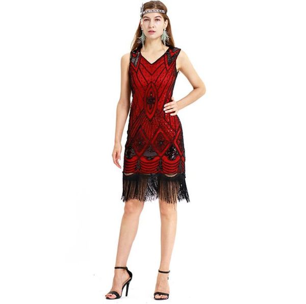 women's flapper dresses 1920s fringed gatsby theme party costume v neck sequin beaded tassels dress mari gras carnival wear plus size s, Black;red
women's flapper dresses 1920s fringed gatsby theme party costume v neck sequin beaded tassels dress mari gras carnival wear plus size s, Black;red