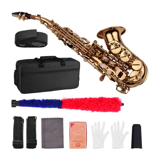 mini bb soprano saxophone sax brass material gold laquer surface woodwind instrument with carry case
mini bb soprano saxophone sax brass material gold laquer surface woodwind instrument with carry case